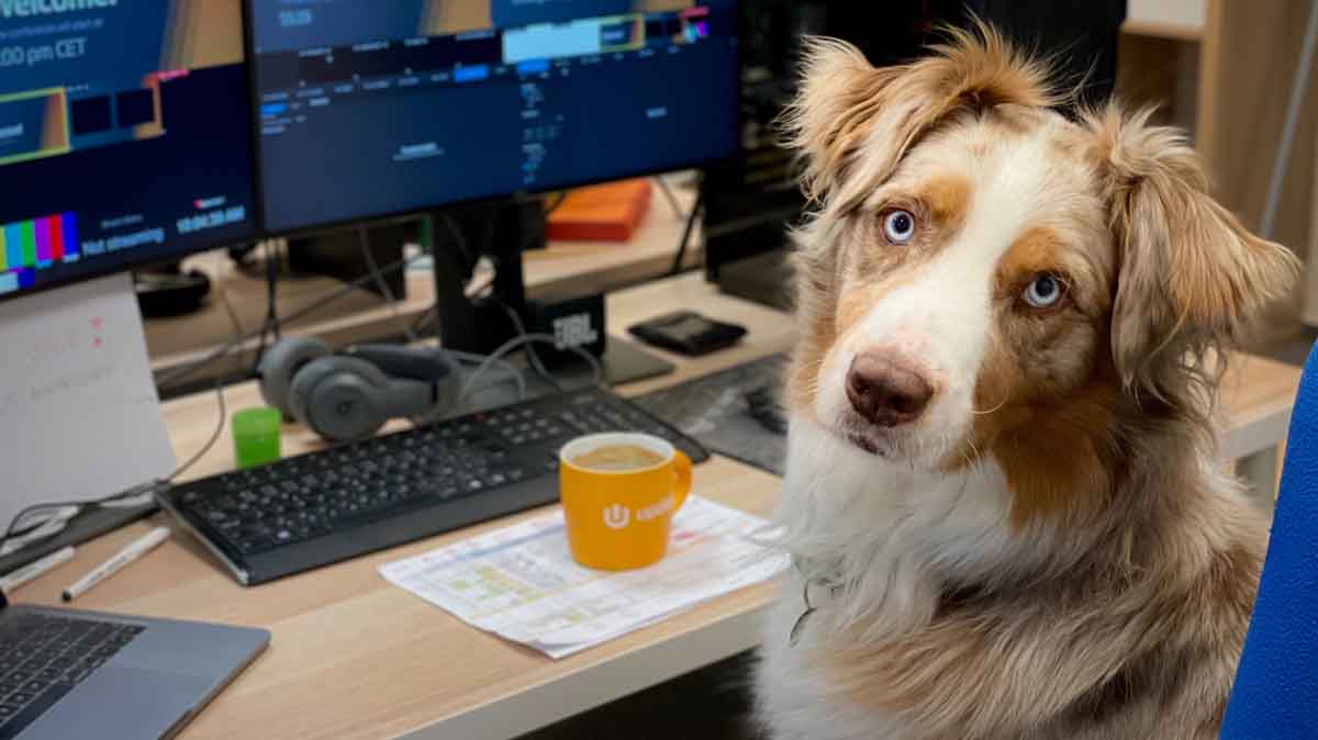 Bürohunde zur Stressreduzierung